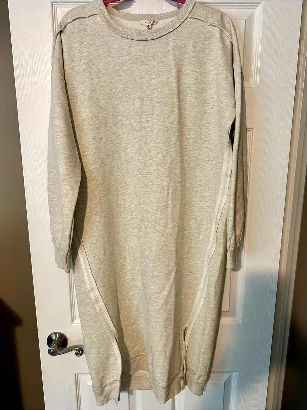 tea n rose Cream Midi Sweatshirt Dress